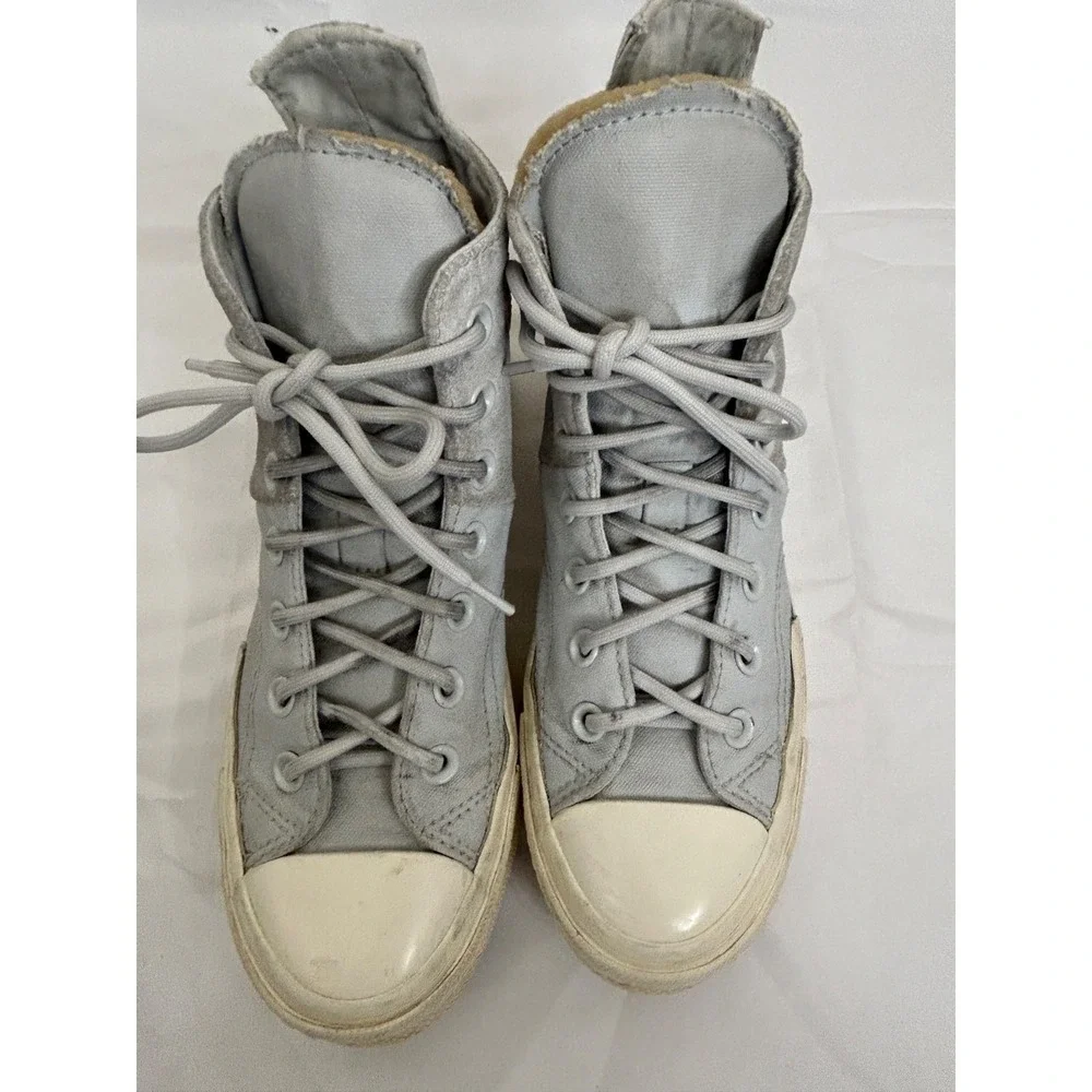 Converse Chuck 70 Plus High Women 6.5 Platform Distorted‎ Aged Blue AO5259C